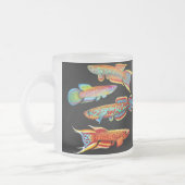 Bunter Killifish-mattierte GlasTasse Mattglastasse (Links)