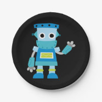 Bunter Kinderblau-Roboter