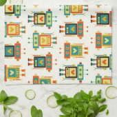 Bunter Kinderroboter Geschirrtuch (Gefaltet)