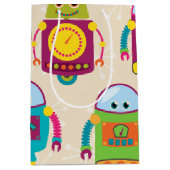 Bunter Kinderroboter Mittlere Geschenktüte (Vorderseite)