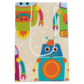 Bunter Kinderroboter Mittlere Geschenktüte (Rückseite)