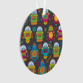 Bunter Kinderroboter Ornament (Vorderseite)