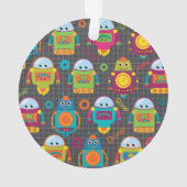 Bunter Kinderroboter Ornament (Rückseite)