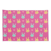 Bunter Kissenbezug des Osterhasen-Muster-| (Rückseite-Rechts)