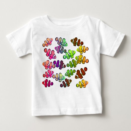 Bunter kleiner Clownfish Säuglings-T - Shirt (Vorderseite)