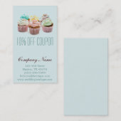 bunter kleiner Kuchen der girly modernen eleganten Rabattkarte (Vorne/Hinten)