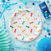 Bunter Knochen-Hundekuchen-Party-Teller für Hunde Pappteller (Party)