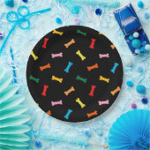 Bunter Knochen-Hundekuchen-Party-Teller für Hunde Pappteller (Party)