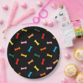 Bunter Knochen-Hundekuchen-Party-Teller für Hunde Pappteller (Party)