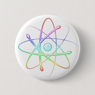 Bunter Knopf des Atom-(008) - Button