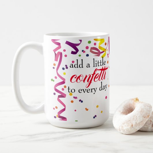 Bunter Konfetti-Mug Kaffeetasse (Mit Donut)
