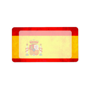Bunter Kontrast SpanishFlag Adressaufkleber