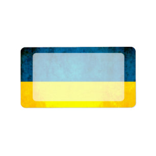 Bunter Kontrast UkrainianFlag Adressaufkleber