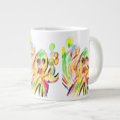 Bunter Krake Jumbo-Tasse (Vorderseite Rechts)