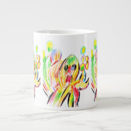 Bunter Krake  Jumbo-Tasse