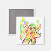 Bunter Krake Magnet (Vorderseite/Rückseite)