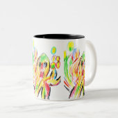 Bunter Krake Zweifarbige Tasse (VorderseiteRechts)