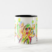 Bunter Krake Zweifarbige Tasse (Mittel)