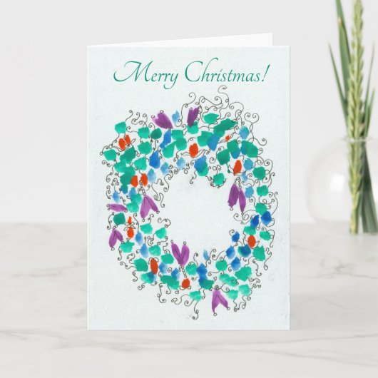 Bunter Kranz zu Weihnachten (Vorderseite)