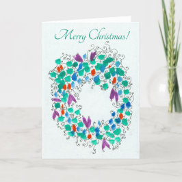 Bunter Kranz zu Weihnachten