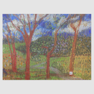 Bunter Krepppapierbaum Seidenpapier