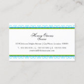 Bunter Kuchen-Bäcker Visitenkarte (Rückseite)