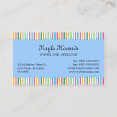 Bunter Kuchen-Pop Visitenkarte (Rückseite)