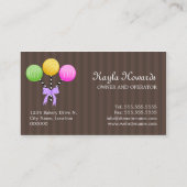 Bunter Kuchen-Pop Visitenkarte (Rückseite)