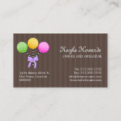 Bunter Kuchen-Pop Visitenkarte (Rückseite)