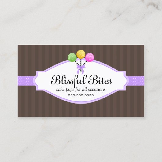 Bunter Kuchen-Pop Visitenkarte (Vorderseite)