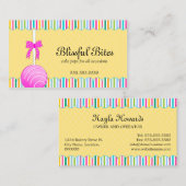 Bunter Kuchen-Pop Visitenkarte (Vorne/Hinten)