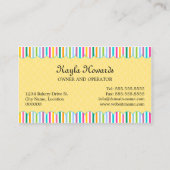 Bunter Kuchen-Pop Visitenkarte (Rückseite)