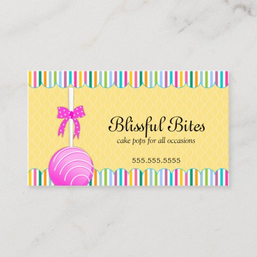 Bunter Kuchen-Pop Visitenkarte (Vorderseite)
