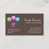 Bunter Kuchen-Pop Visitenkarte (Rückseite)