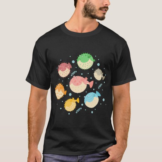 Bunter Kugelfisch T-Shirt (Vorderseite)