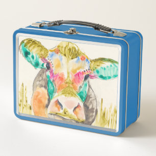 Bunter Kuh-Entwurf Metall Lunch Box