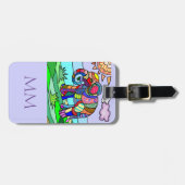 Bunter künstlerischer folclore Elefant mit Gepäckanhänger (Vorderseite horizontal)