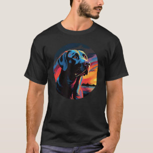 Bunter Labrador Retriever Hund Papa Mama Graffiti T-Shirt