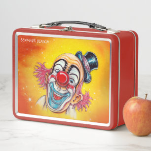 BUNTER LACHENDER CLOWN METALL BROTDOSE
