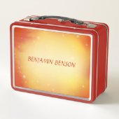 BUNTER LACHENDER CLOWN METALL BROTDOSE (Rückseite)