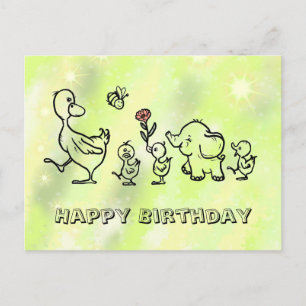 bunter Lauf Postkarte