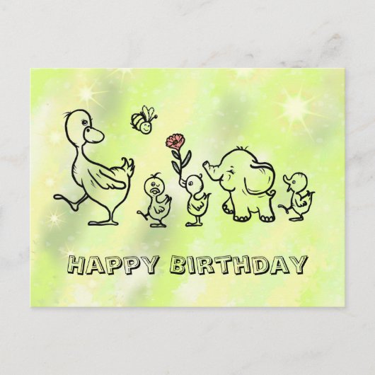 bunter Lauf Postkarte (Vorderseite)