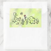 bunter Lauf  Rechteckiger Aufkleber (Tasche)