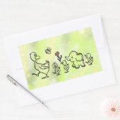 bunter Lauf  Rechteckiger Aufkleber (Umschlag)