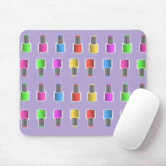 Bunter Lavendel-Nagellack füllt Mousepad ab (Mit Mouse)