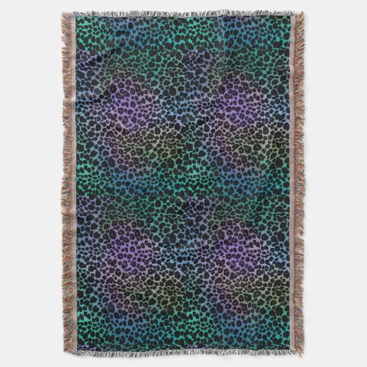 Bunter Leopard-Tierdruck-Wurfs-Decke Decke (Vorderseite Vertikal)