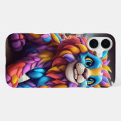 Bunter Löwe iPhone Hülle (Rückseite (Horizontal))