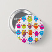 Bunter lustiger Monster-Party-Geschöpf-heftiger Button (Vorne & Hinten)