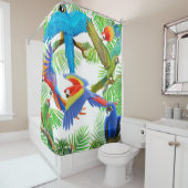 Bunter Macaw-Dschungel plappert Duschvorhänge nach Duschvorhang (Beispiel)