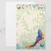 Bunter Macaw-Papagei im Regenwald-Briefpapier Briefpapier (Vorne/Hinten)